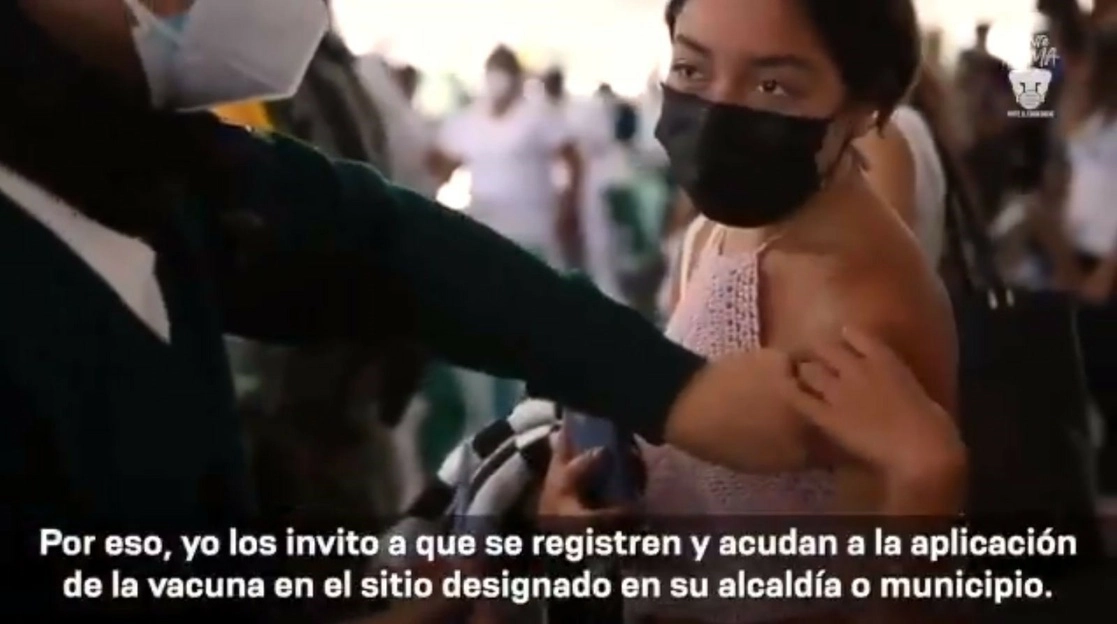 Imagen tomada del video difundido por la cuenta en Twitter @UNAM_MX