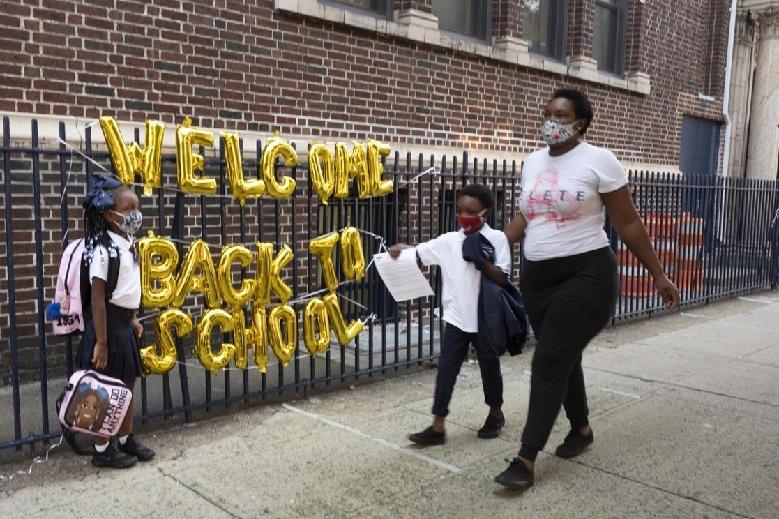 Un millón de alumnos volvieron a las aulas en Nueva York la semana pasada. Foto Ap