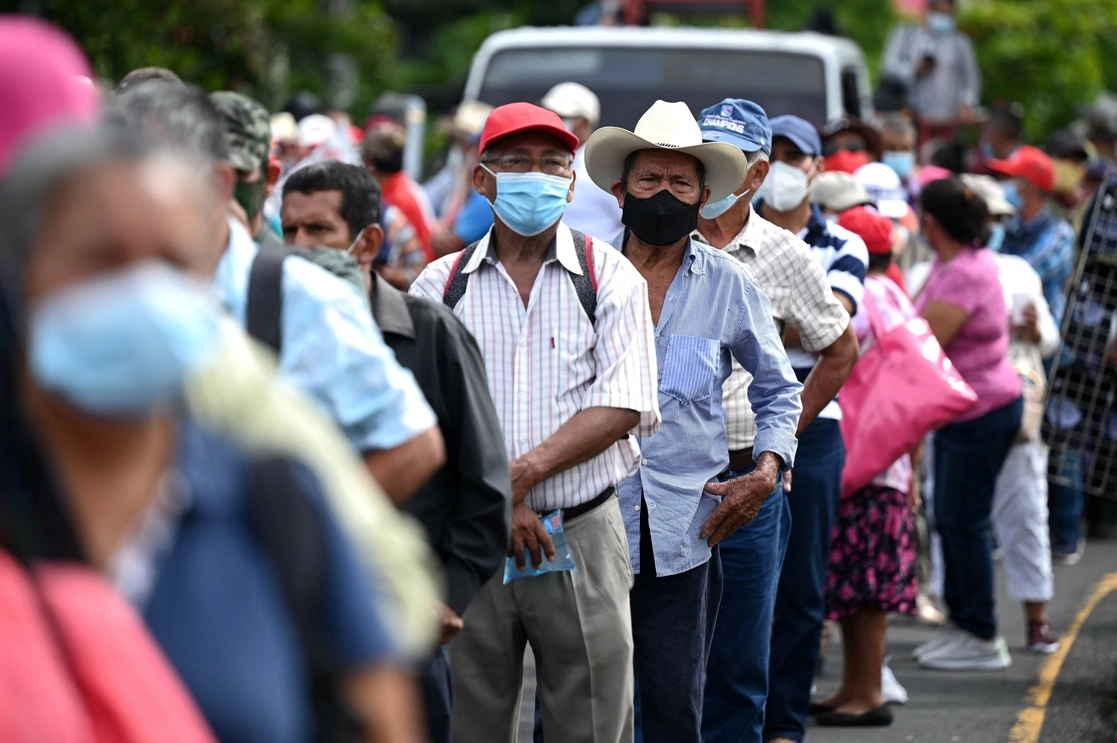 Protesta en El Salvador. Foto Afp