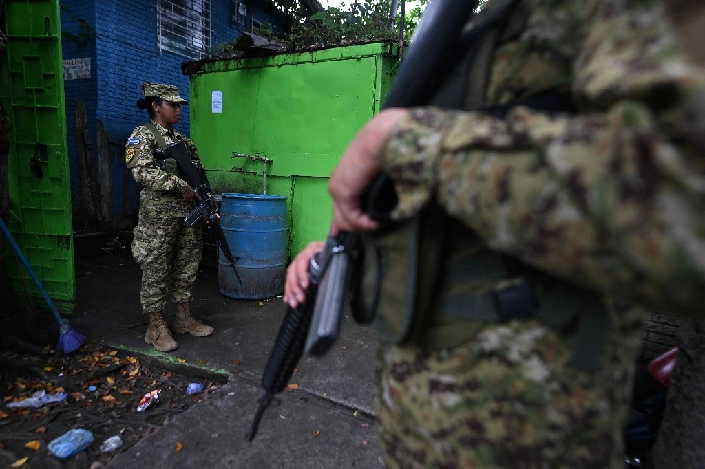 Policías antidrogas de El Salvador el pasado 11 de octubre. Foto Afp