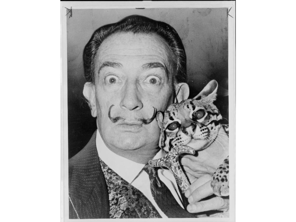 Salvador Dalí jamás pisó México y decía no tener interés en las culturas precolombinas, explica Zepeda Vázquez. Aquí, el pintor con su ocelote Babou, en el hotel St Regis, en 1965, para el periódico World Telegram & Sun. Foto de Roger Higgins, tomada de la Biblioteca Digital Mundial