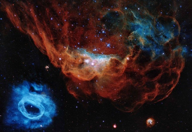 Nebulosas de la Gran Nube de Magallanes captadas por el telescopio espacial Hubble. Foto Afp
