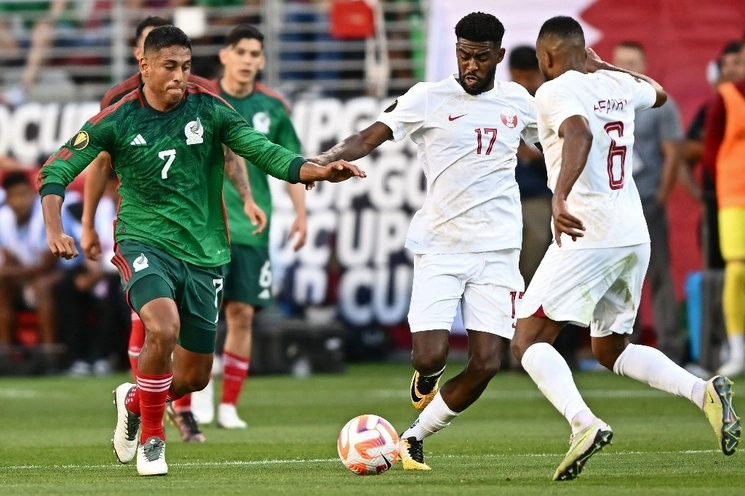 Qatar derrotó 1-0 a México en el cierre de la fase de grupos de la Copa Oro. Foto Afp