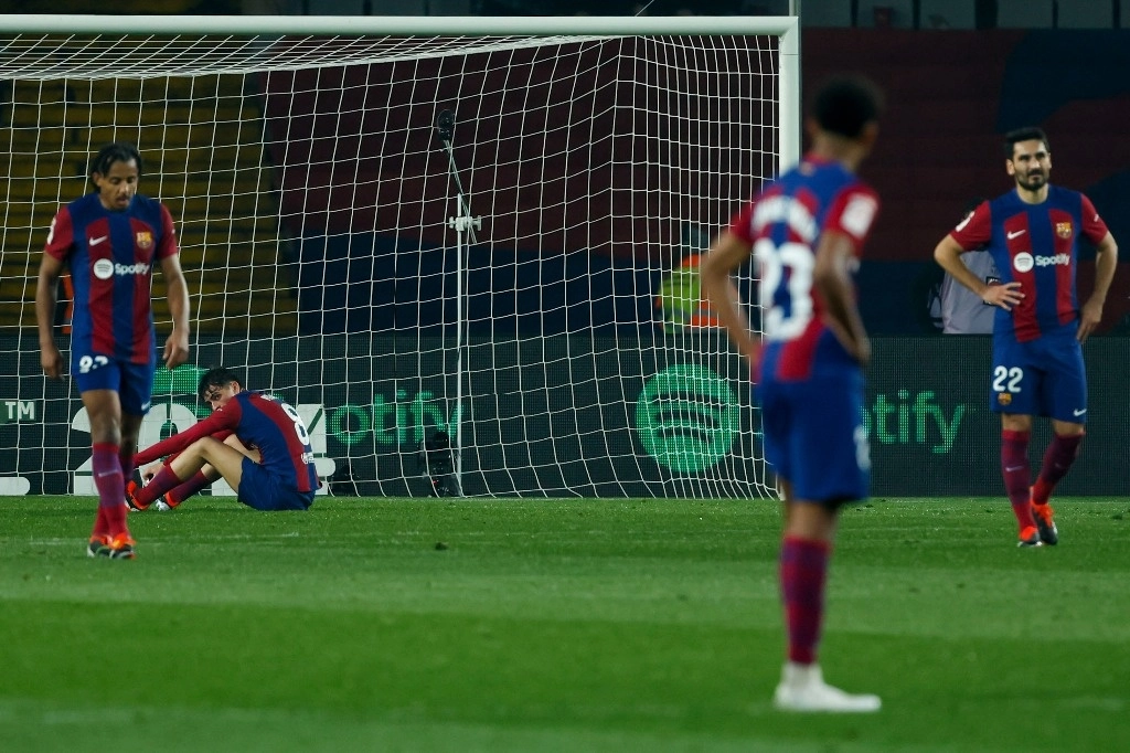 El Barcelona perdió 3-5 contra el Villarreal en el estadio Olímpico en la 22ª jornada del campeonato español, el 27 de enero de 2024. Foto Ap
