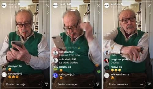 Imágenes tomadas durante la conversación por la red social. 