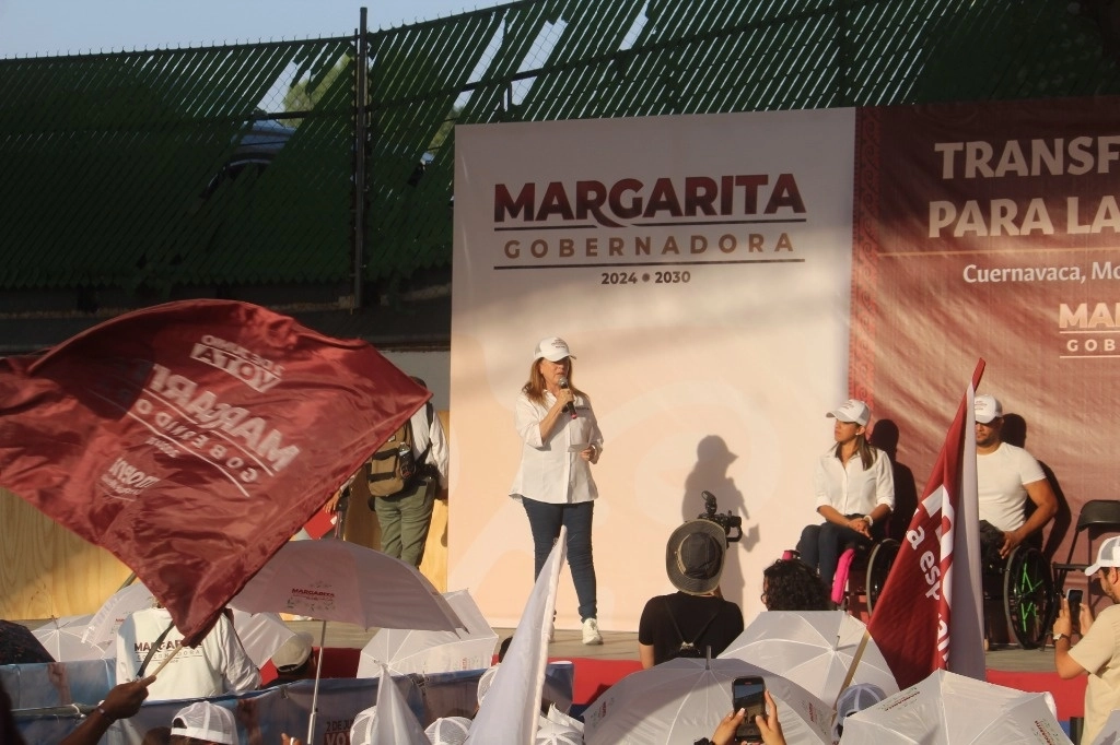Margarita González, candidata de Morena y partidos aliados al gobierno de Morelos. Foto Rubicela Morelos