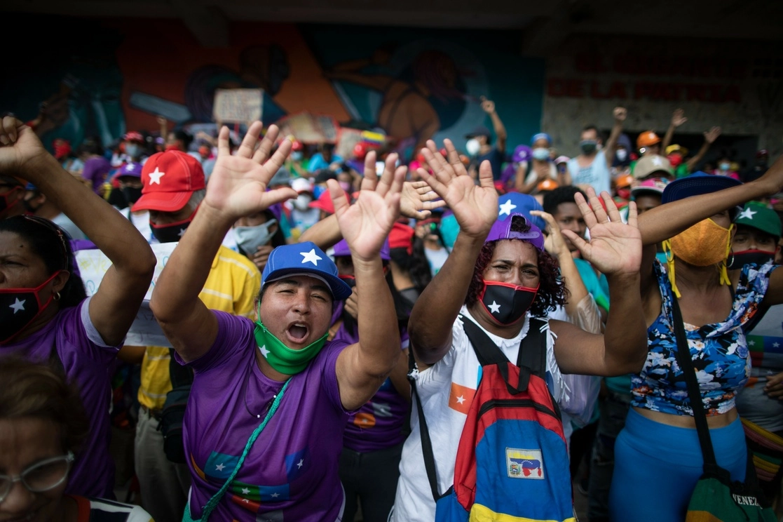 Seguidores del gobierno de Nicolás Maduro. Foto Ap