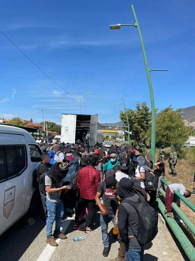 Imagen de migrantes detenidos en Chiapas el pasado 18 de enero. Foto INM