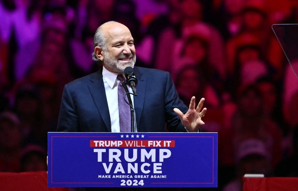 Howard Lutnick durante un mitin del presidente electo republicano Donald Trump en el Madison Square Garden de Nueva York, el 27 de octubre de 2024. Foto Afp 