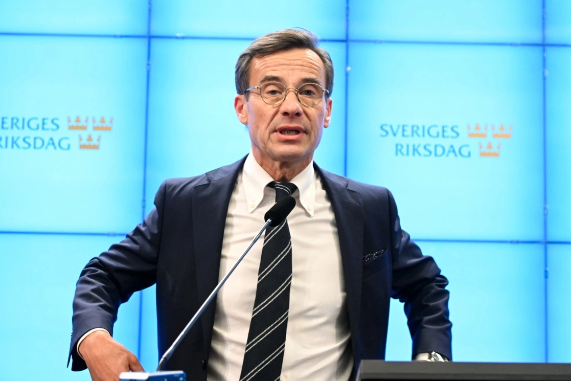 El líder conservador Ulf Kristersson fue elegido primer ministro de Suecia por mayoría absoluta parlamentaria, el 17 de octubre de 2022. Foto Ap 