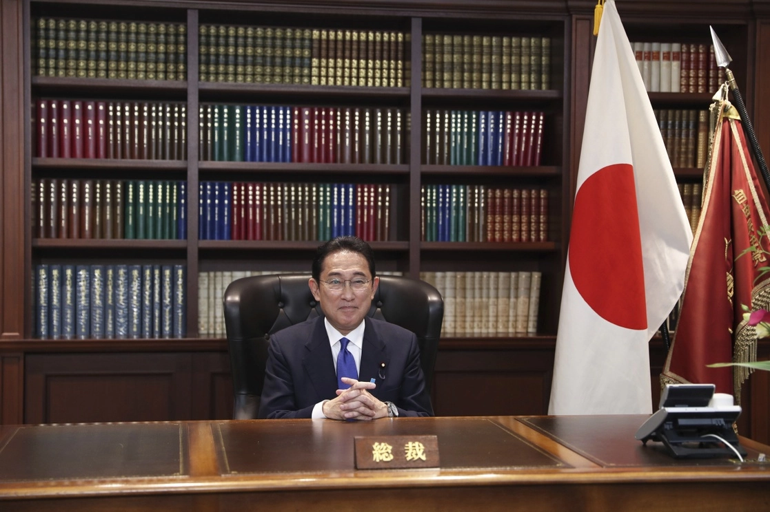 El ex ministro de Exteriores Fumio Kishida obtuvo 257 votos en la segunda vuelta de esta elección interna del PLD, el 29 de septiembre de 2021. Foto Ap