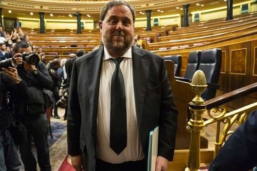 El político independentista catalán Oriol Junqueras, preso en España por el delito de sedición. Foto Afp / Archivo 