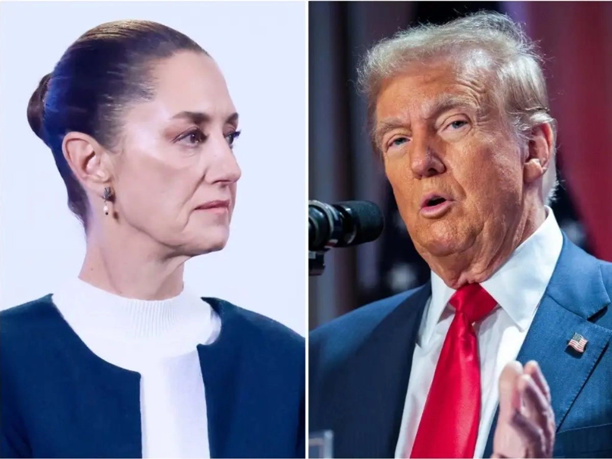 La mandataria de México, Claudia Sheinbaum y el presidente de EU, Donald Trump.