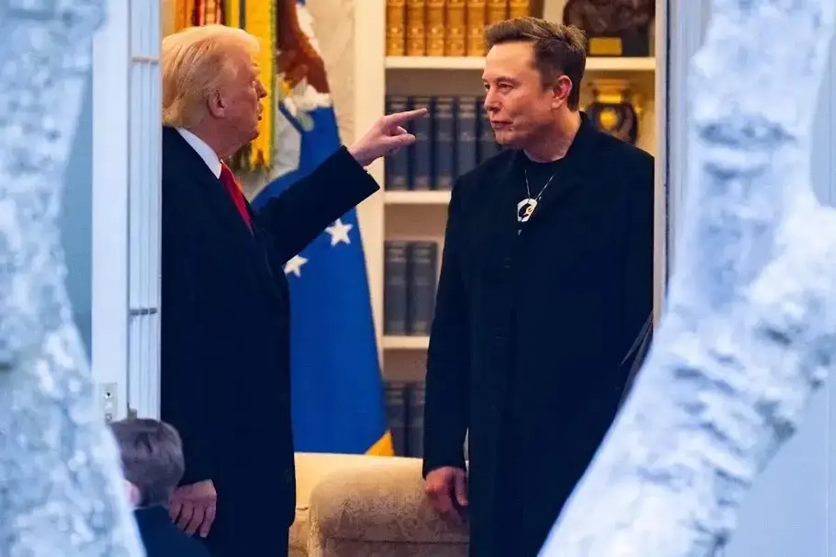 El presidente de EU, Donald Trump, y el empresario Elon Musk 