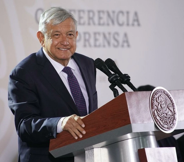 El presidente Andrés Manuel López Obrador en conferencia de prensa desde Ciudad Juárez. Foto Presidencia