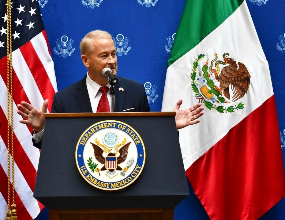 Ronald Johnson, embajador de Estados Unidos en México, destacó que la cooperación entre ambos países es vital para lograr una frontera segura. Foto 