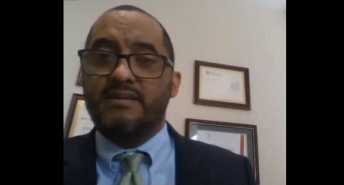 El embajador de Nicargua en la OEA, Arturo McFields, el 23 de marzo de 2022. Imagen tomada de la transmisión en vivo difundida a través del Twitter de @OEA_oficial
