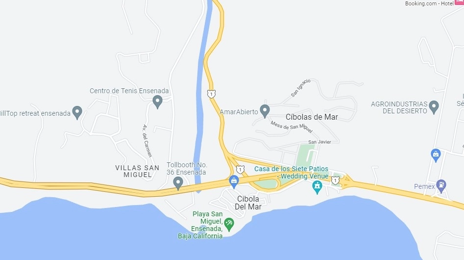 El accidente se registró en la autopista Escénica que une al puerto de Ensenada con la ciudad de Tijuana. Imagen de Google Maps