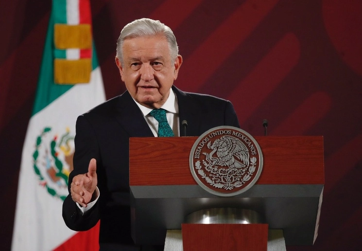 El presidente Andrés Manuel López Obrador durante conferencia de prensa matutina. Foto Cristina Rodríguez
