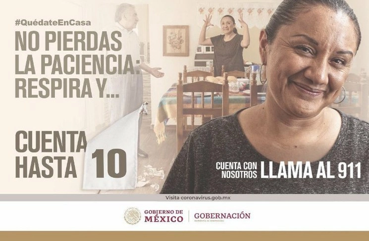 Uno de los pósters de la campaña "Cuenta hasta 10". Imagen Cortesía Segob