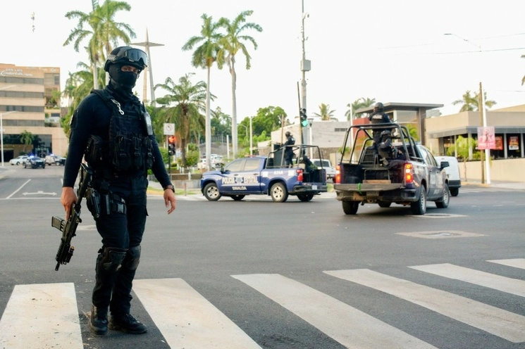 Elementos de seguridad en calles de Culiacán, Sinaloa. Foto Cuartoscuro / Archivo 