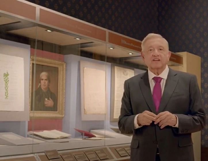 El gobierno federal emitió un nuevo mensaje del presidente Andrés Manuel López Obrador con motivo del quinto Informe de gobierno que rendirá el próximo 1 de septiembre desde Campeche. Imagen captura de pantalla tomada del video publicado en la red social X @GobiernoMX
