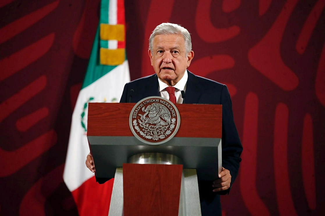 El presidente Andrés Manuel López Obrador durante su conferencia matutina en Palacio Nacional, en la Ciudad de México, el 8 de agosto de 2022. Foto Cristina Rodríguez