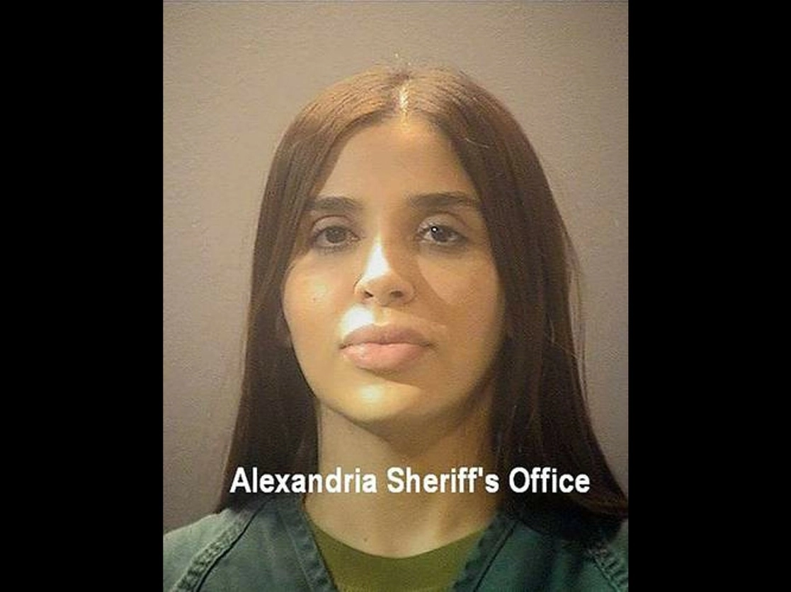 Emma Coronel Aispuro fue detenida en Virginia, el 23 de febrero pasado. Foto del Centro de Detención de Alexandria vía Afp