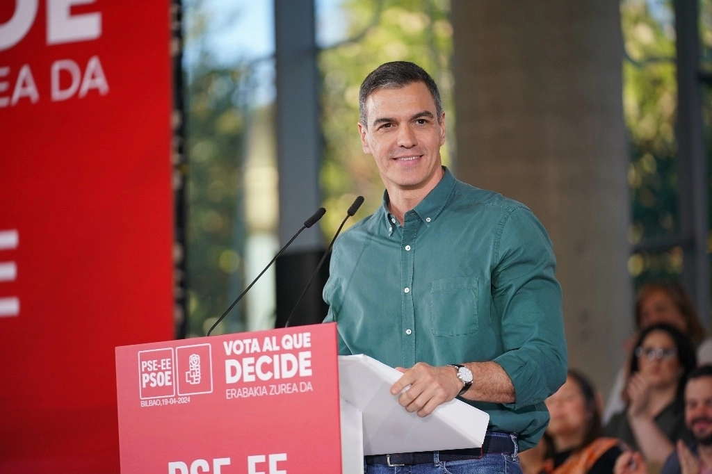 *La campaña impulsada por Pedro Sánchez frena el impulso electoral de Bildu. Foto Europa Press