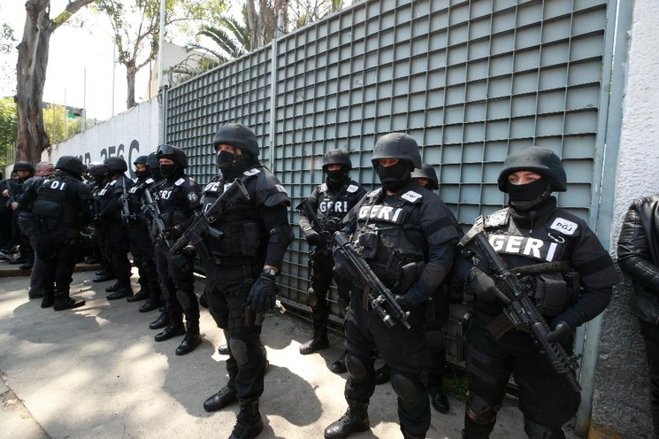 Elementos del Grupo Especial de Reacción e Investigación de la Secretaria de Seguridad Pública de la Ciudad de México, el 21 de febrero de 2020. Foto Alfredo Domínguez