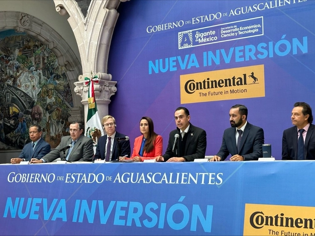 La empresa alemana Continental anunció que invertirá 90 millones de dólares en una nueva planta en Aguascalientes. Foto @sergioprzca 