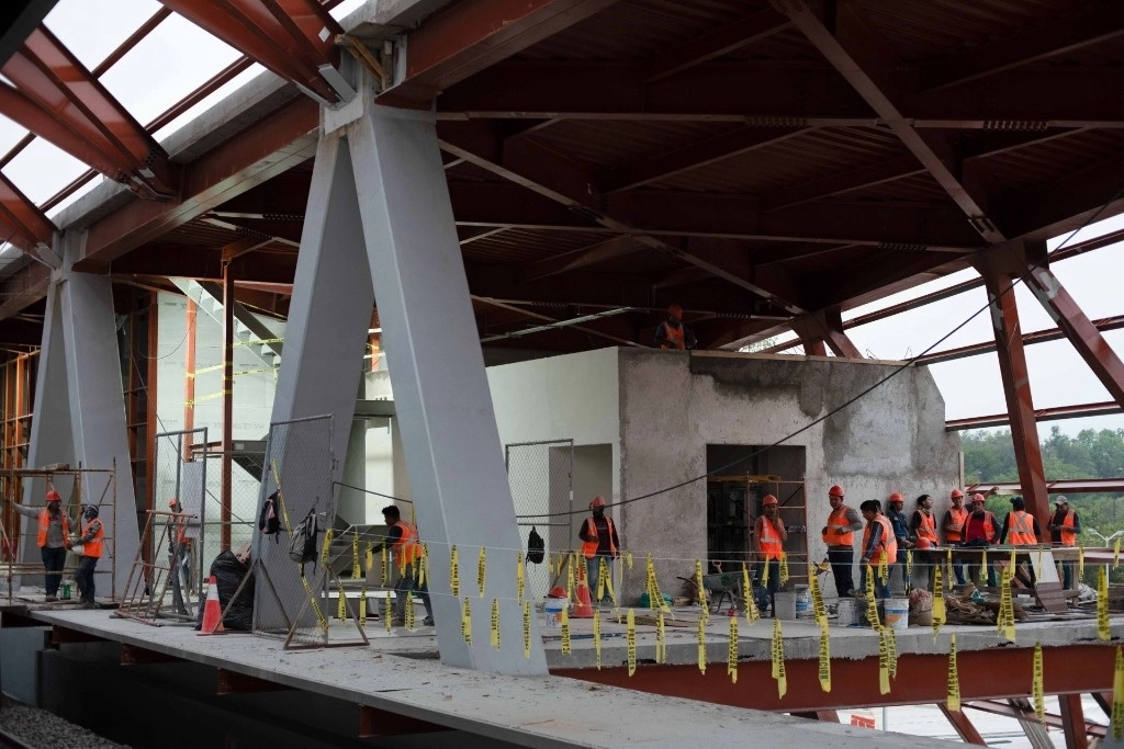 Obras del Tren Maya, en el tramo Chetumal - Palenque. Foto Cuartoscuro / archivo 