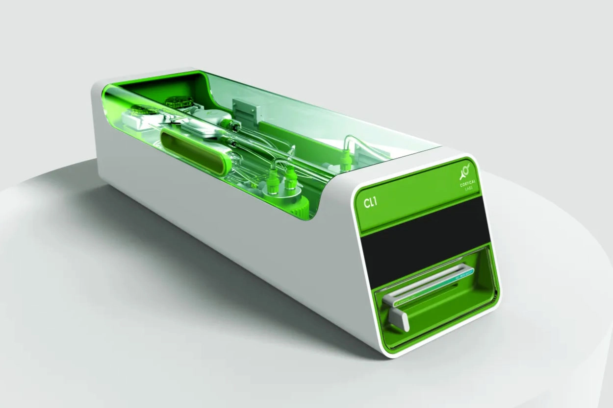 La CL1 es una computadora que combina neuronas cultivadas con un chip de silicio. Foto 