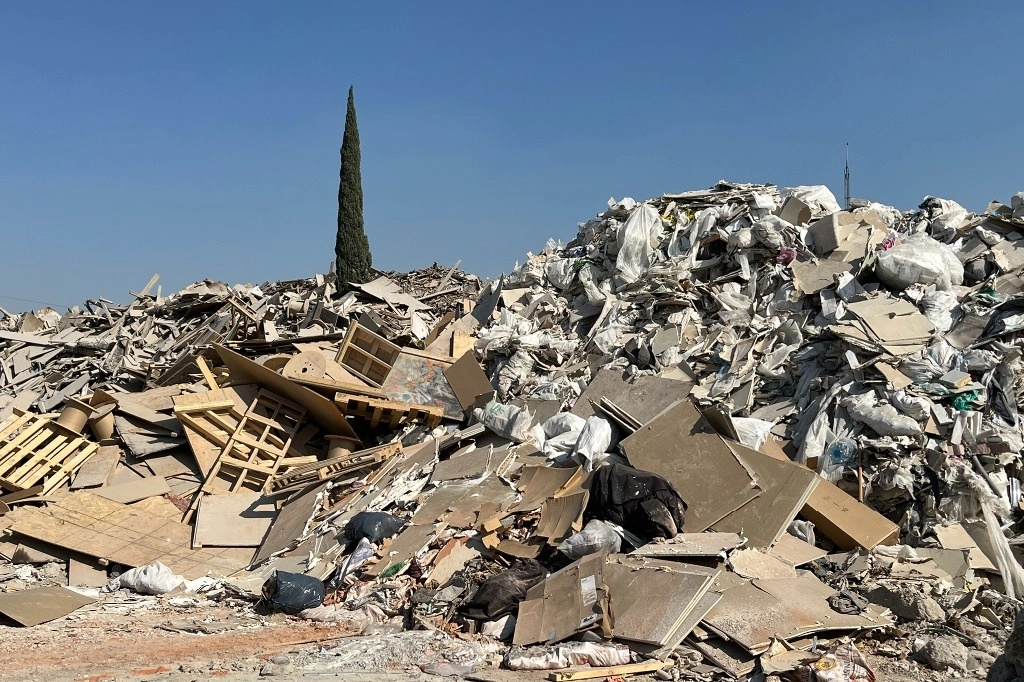 La planta de Concretos Sustentables Mexicanos es la única que recibe desecho de demolición combinado. Foto María Luisa Severiano