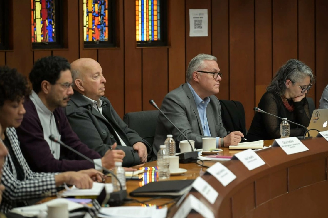 Néstor Osuna, ministro de Justicia de Colombia durante la mesa de diálogo con delegados del ELN, realizados en CDMX. Foto @osunanestor