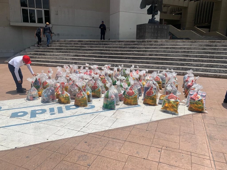 Los vecinos juntaron 500 kilogramos, mientras que la alcaldía logró reunir 450 kilogramos. Foto Proporcionada por la alcaldía Cuauhtémoc