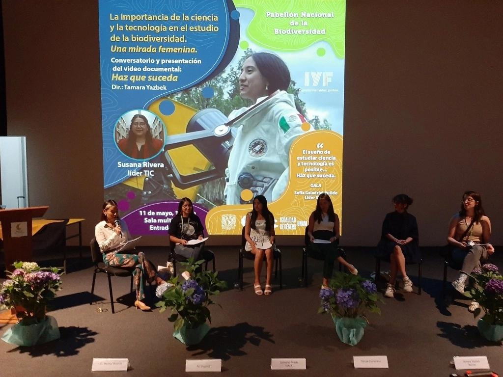 En la UNAM se realizó el conversatorio “La importancia de la ciencia y la tecnología para el estudio de la biodiversidad. Una mirada Femenina”. Foto Tomada de X @ib_unam 