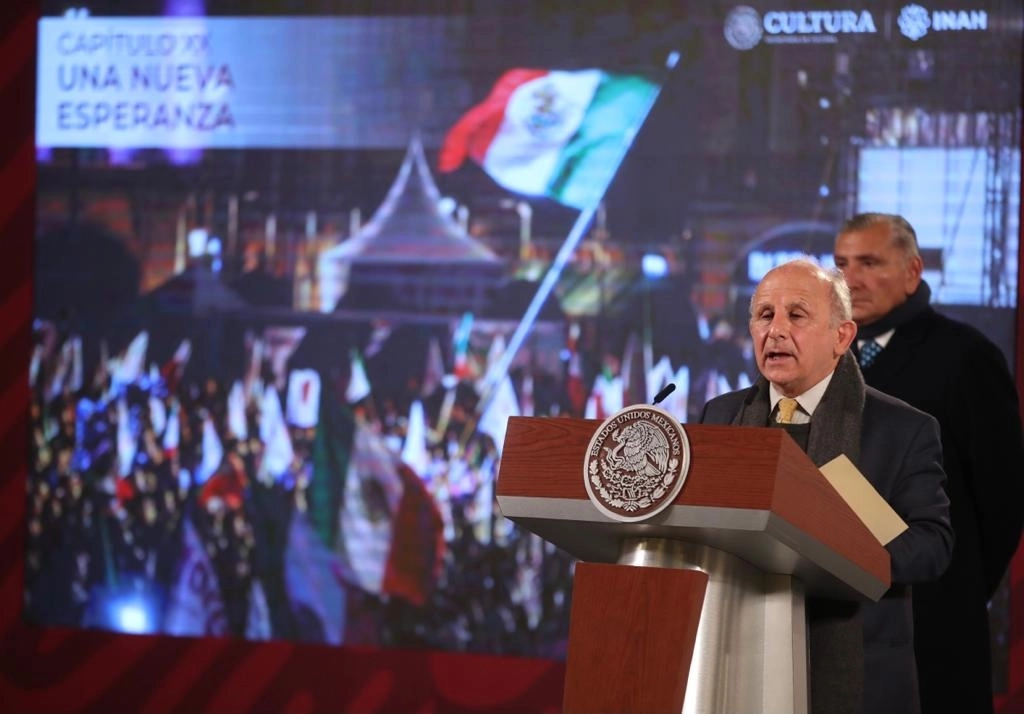 Diego Prieto Hernández, director general del INAH, durante la conferencia de prensa matutina en Palacio Nacional, el 13 de enero de 2022. Foto José Antonio López
