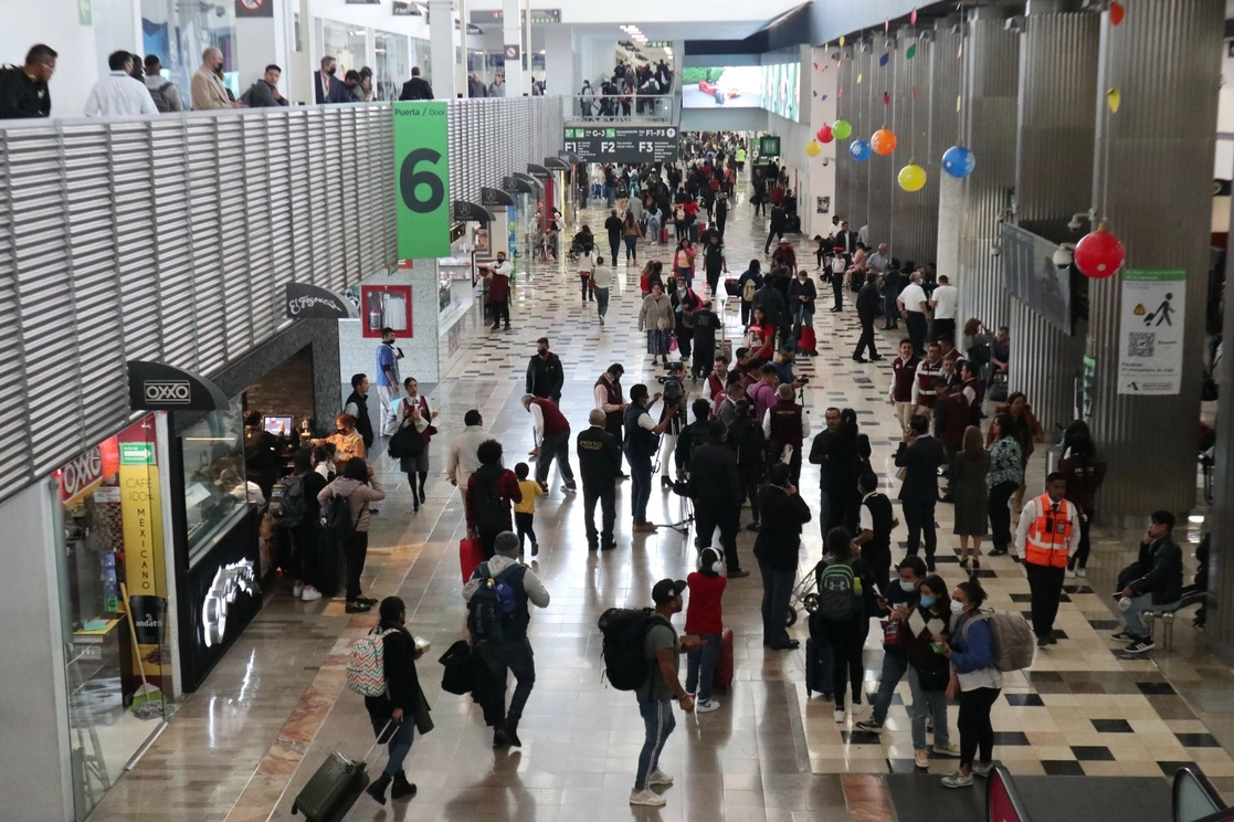 La Terminal 1 del Aeropuerto Internacional de la Ciudad de México, el 15 de diciembre de 2022. Foto Alfredo Domínguez