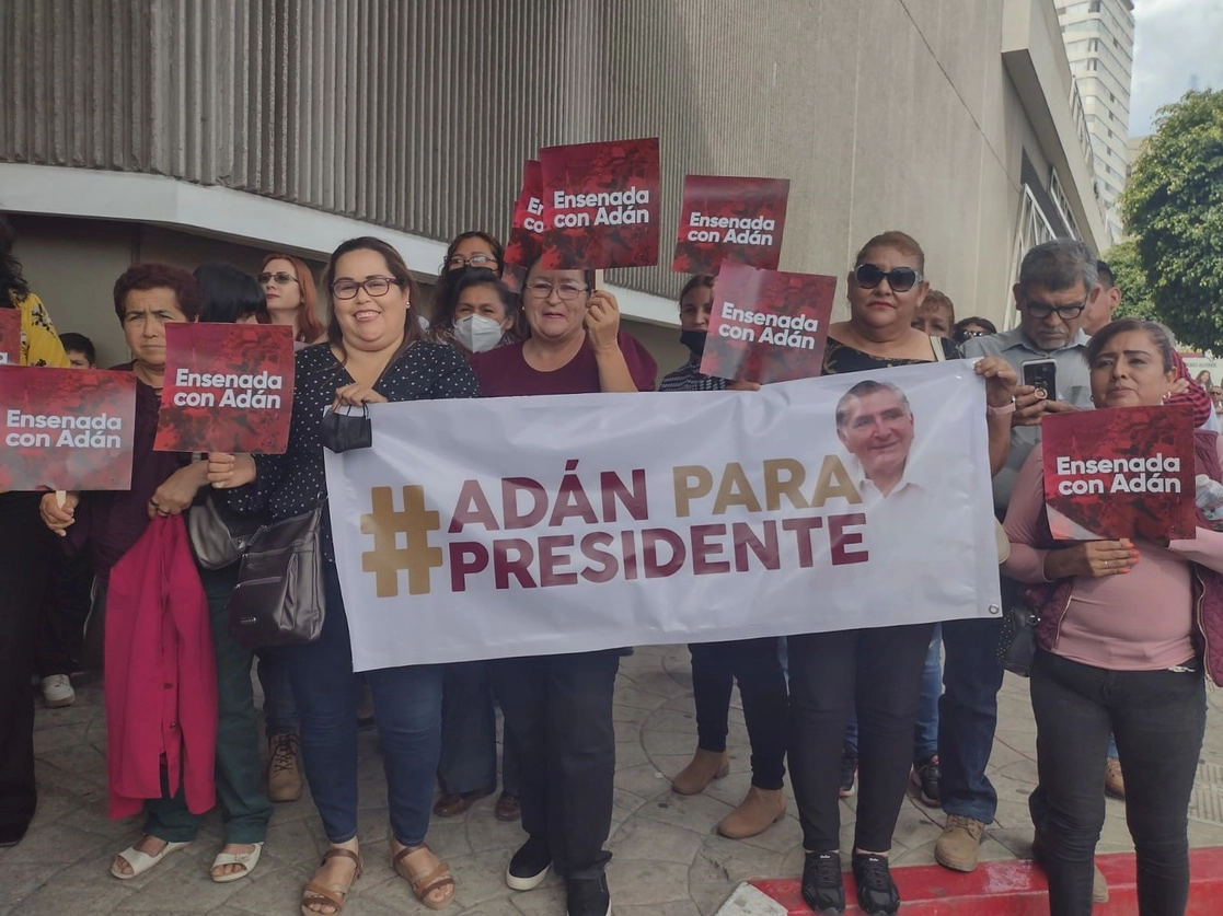 “Presidente", corean en Tijuana, Baja California, para postulación de Adán Augusto López, el 22 de junio de 2022. Foto La Jornada