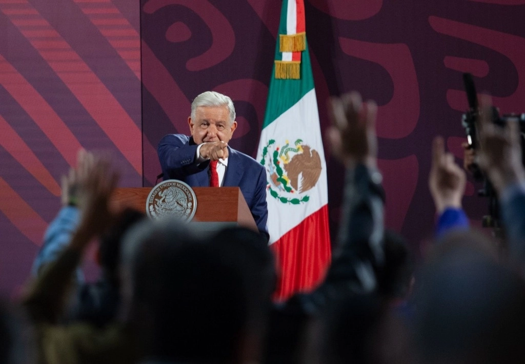 El presidente Andrés Manuel López Obrador durante su conferencia matutina en Palacio Nacional, el 26 de septiembre de 2024. Foto Andrea Murcia / Cuartoscuro / La Jornada