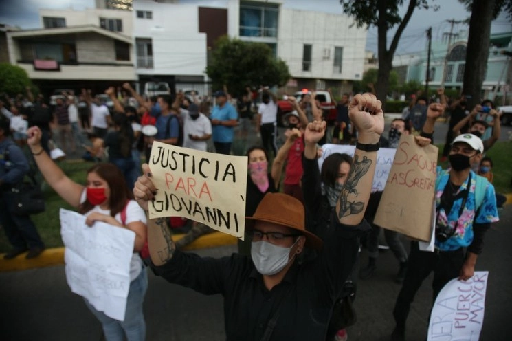 En imagen de archivo, una de las protestas en Jalisco para exigir justicia por el homicidio de Giovanni López. Foto Arturo Campos Cedillo

