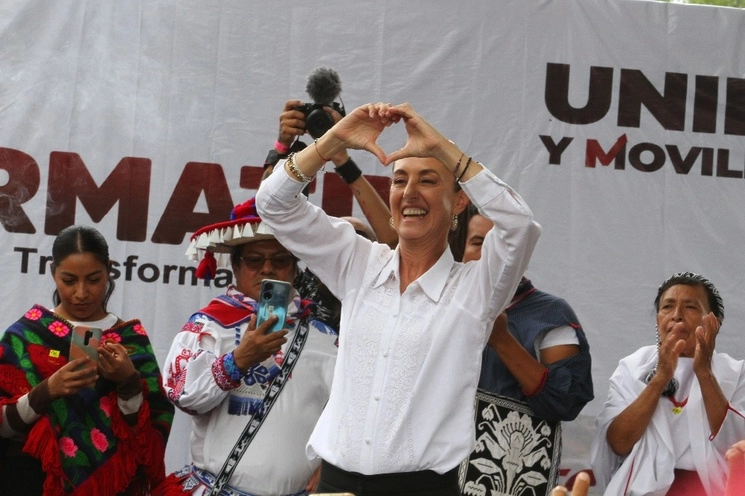 Como parte de su campaña en busca de la candidatura presidencial de Morena, Claudia Sheinbaum visitó Jalisco. Foto Arturo Campos Cedillo