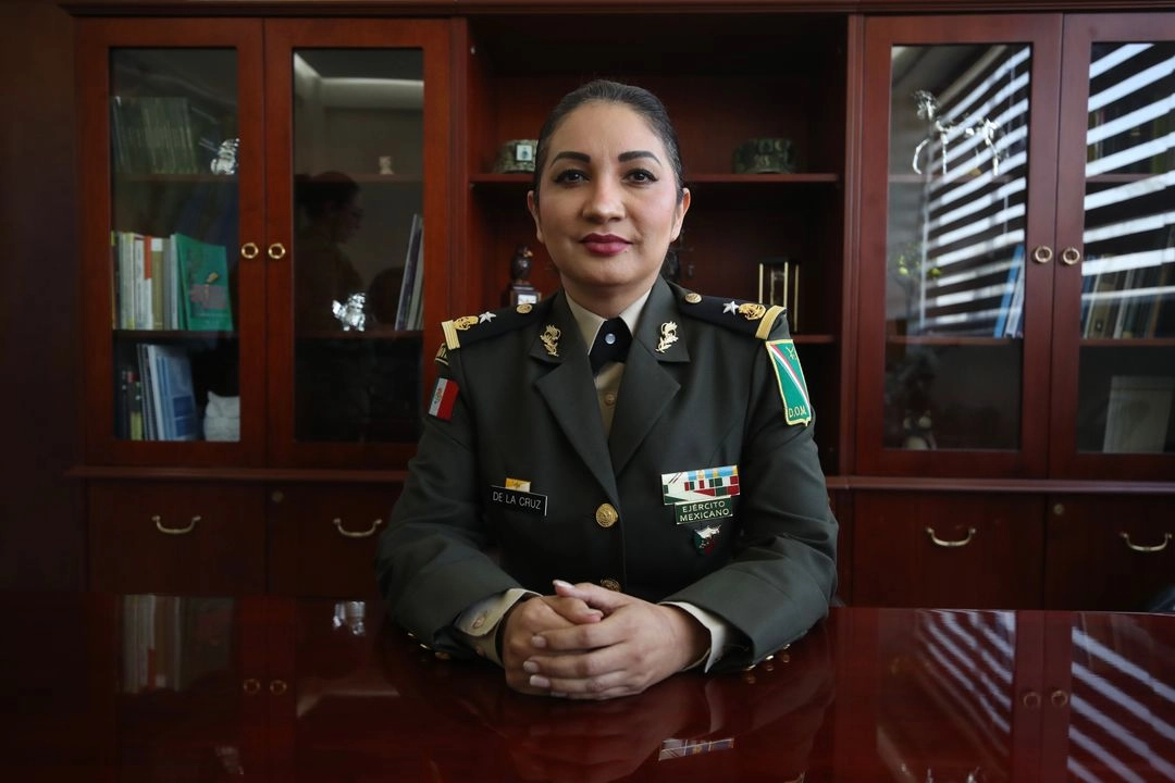  Mariana de la Cruz Sánchez, jefa de la Defensoría del Ejército, durante la entrevista con este diario. Foto 