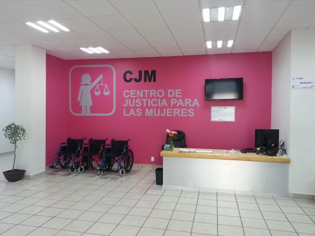 Imagen al interior de un Centro de Justicia para las Mujeres, unidad Azcapotzalco