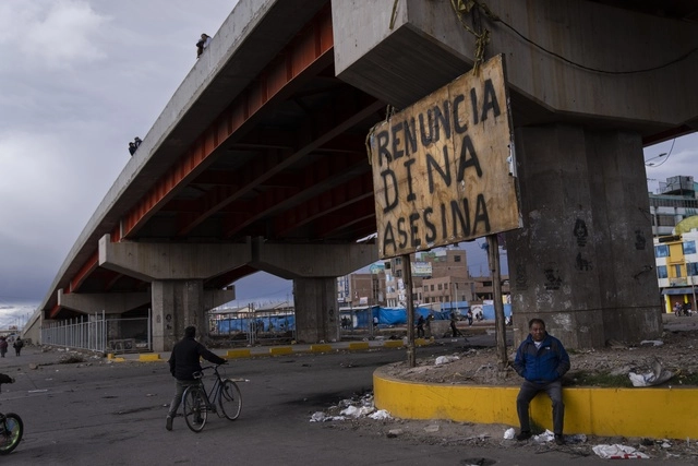 Continúan las protestas para exigir la renuncia de la presidenta de Perú, Dina Boluarte. Foto Ap