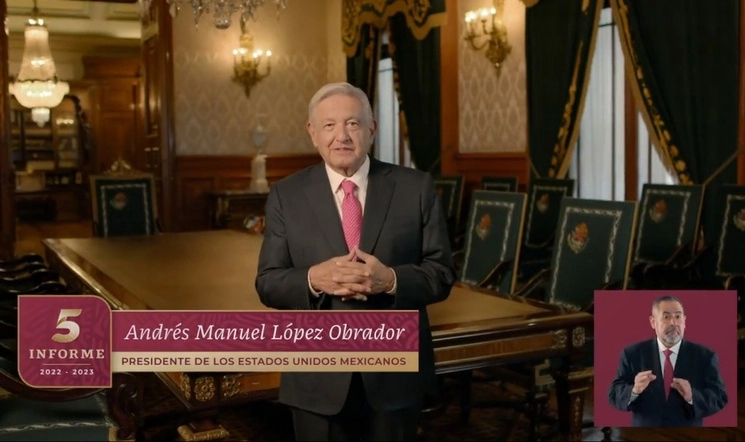 El presidente Andrés Manuel López Obrador difundió un nuevo promocional de su Quinto Informe de Gobierno alusivo al rumbo económico, con el título de “Domingo para presumir”. Imagen tomada del Twitter @lopezobrador_