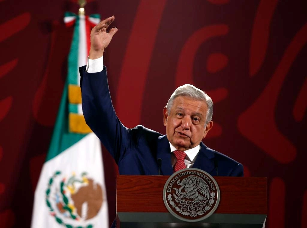 El presidente Andrés Manuel López Obrador durante su conferencia matutina en Palacio Nacional, en la Ciudad de México, el 11 de agosto de 2022. Foto Guillermo Sologuren