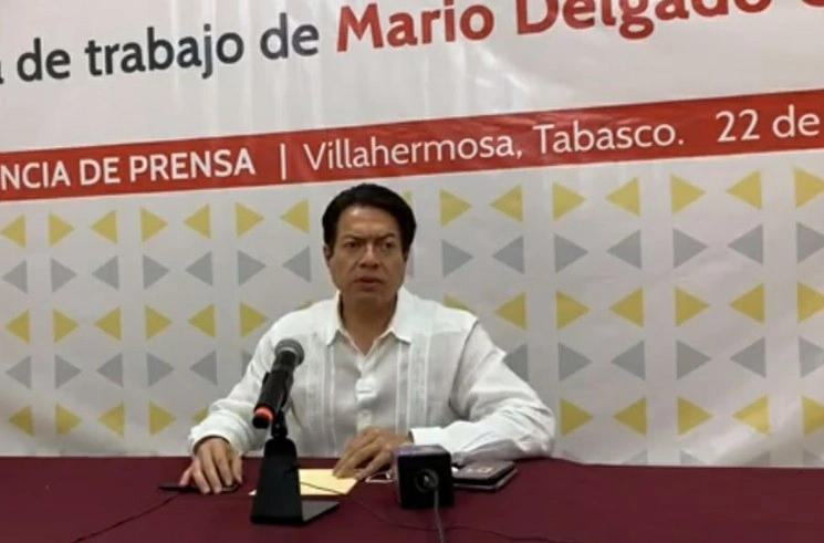 En Morena “ya es tiempo que dejemos los tribunales y vamos a lo importante, que es organizar el pueblo”, organizar a la gente, lo que nos enseñó durante más de 20 años Andrés Manuel López Obrador, consideró Mario Delgado. Captura de imagen de transmisión conferencia en Villahermosa, Tabasco de Facebook @mariodelgadocarrillo