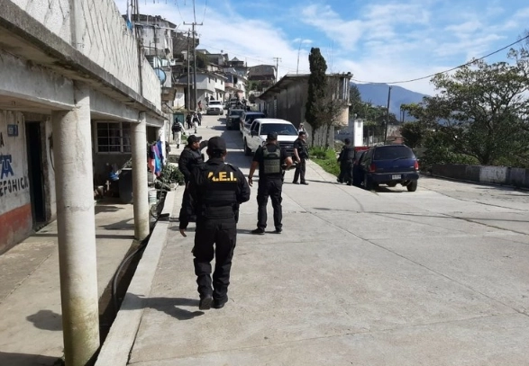 Operativo de seguridad en Huautla de Jiménez, Oaxaca. Foto Twitter @FISCALIA_GobOax 